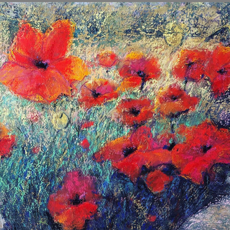 Poppies Along the Stones